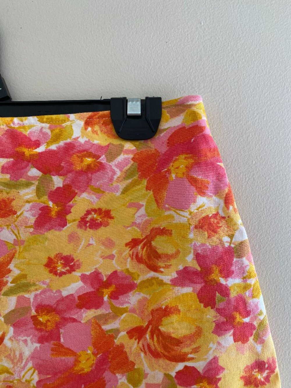 Yellow and Pink Floral Skirt